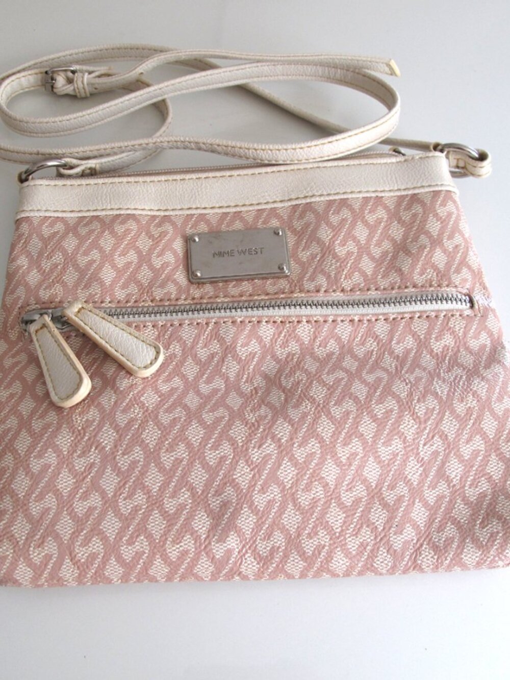 NINE WEST Crossbody BAG Cream/Salmon PURSE